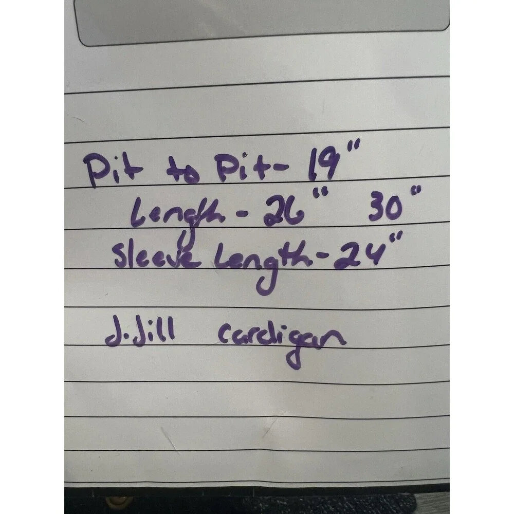 J. Jill Wool Blend Long Cardigan Sweater Shawl Collar Southwest Blue Orange‎ XS - Picture 7 of 12